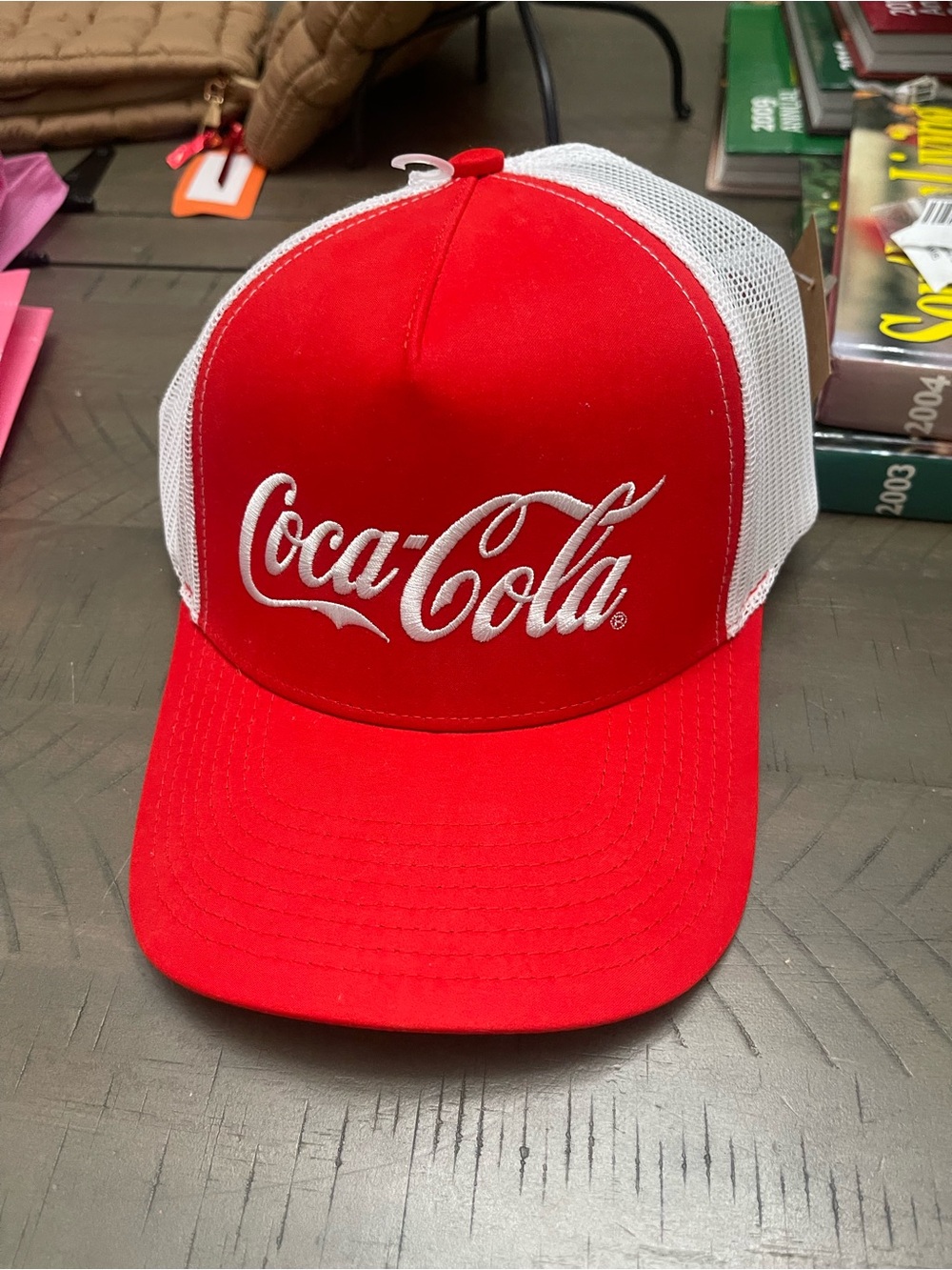 Coca Cola Red Hat with White Mesh Logo